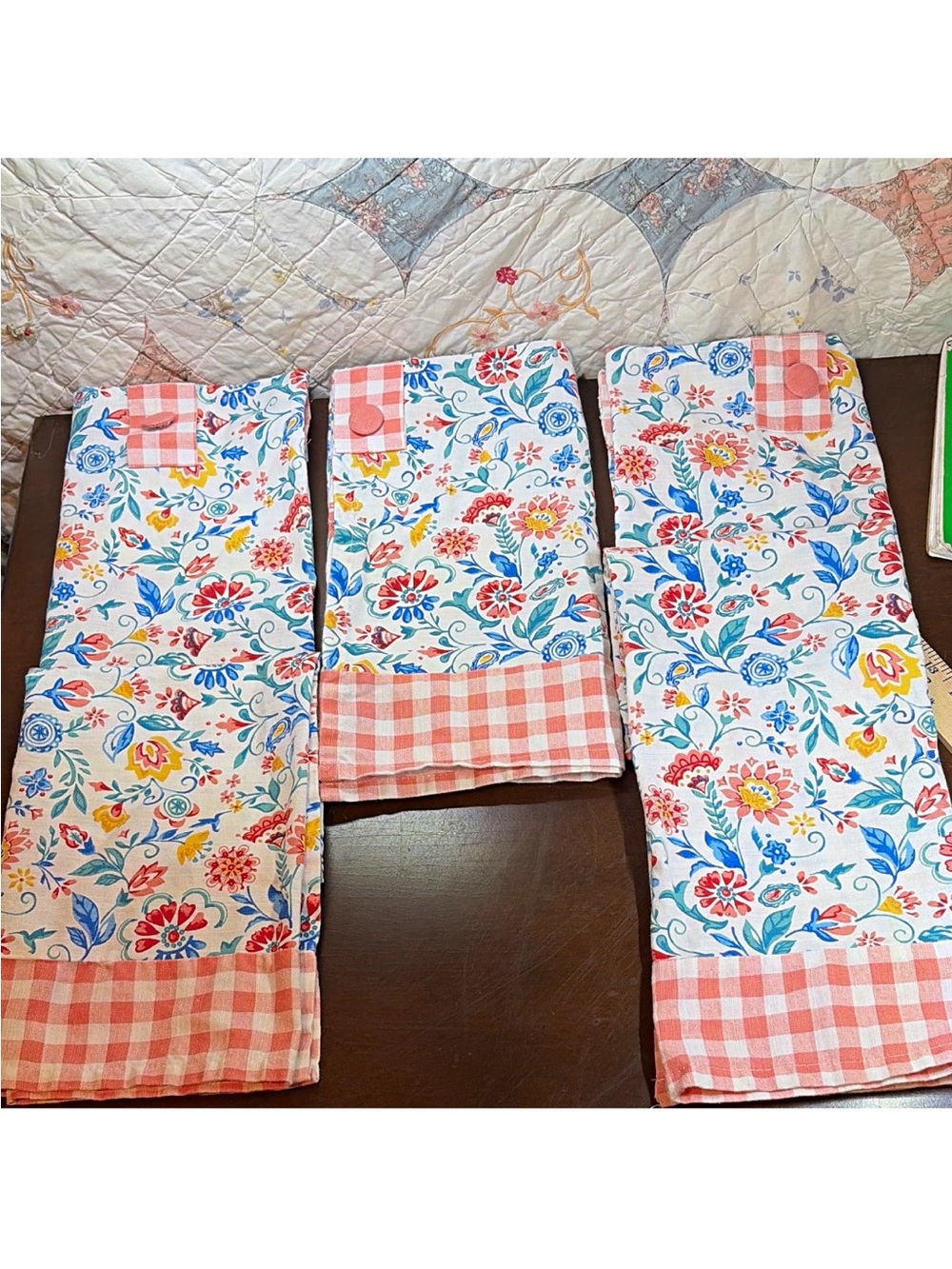 Pioneer Woman Mazie Kitchen Curtains-3 pcs Pioneer Woman
